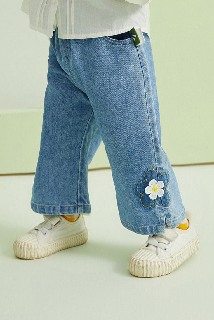 Baby Girl Flower Denim Jeans