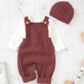 Baby Knitted Overall Set with Hat