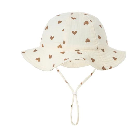 Baby Swimwear Bucket Hat - Heart Print