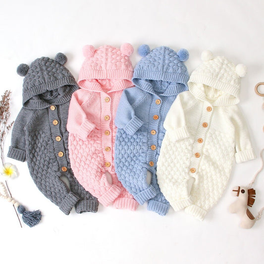 Newborn Knit Jumpsuit (0-3Y)