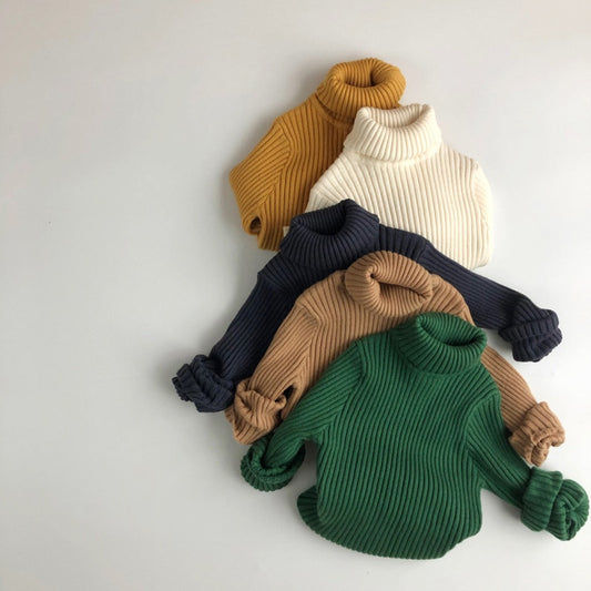 Soft Cotton Turtleneck Knitwear