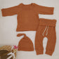Ribbed Solid Unisex Bodysuits & Pants
