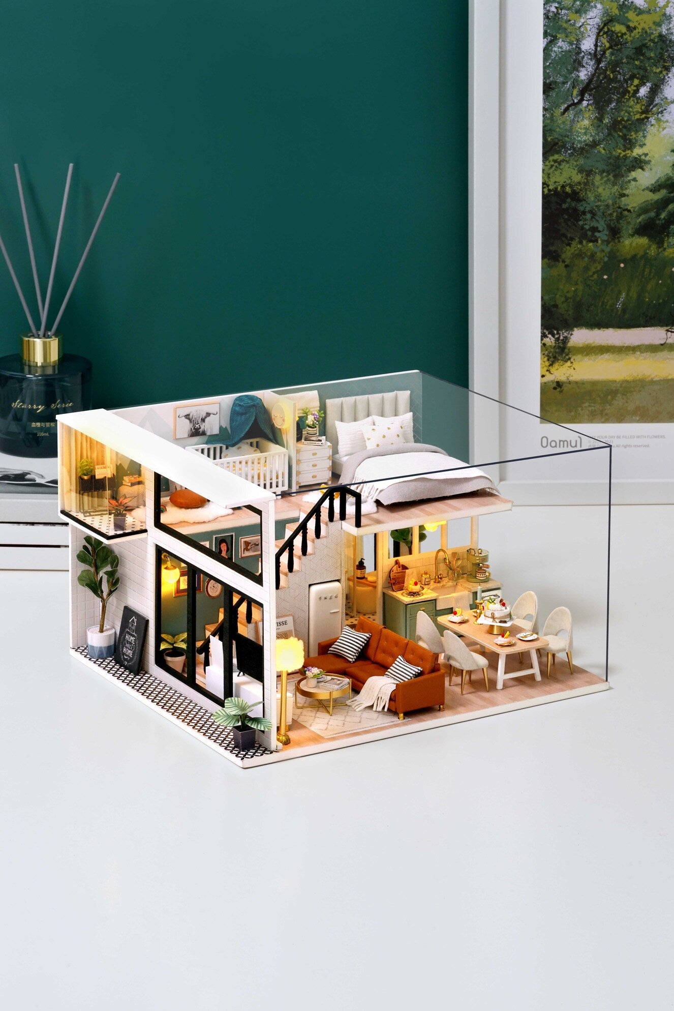 DIY: Moody Night Miniature Dollhouse Kit