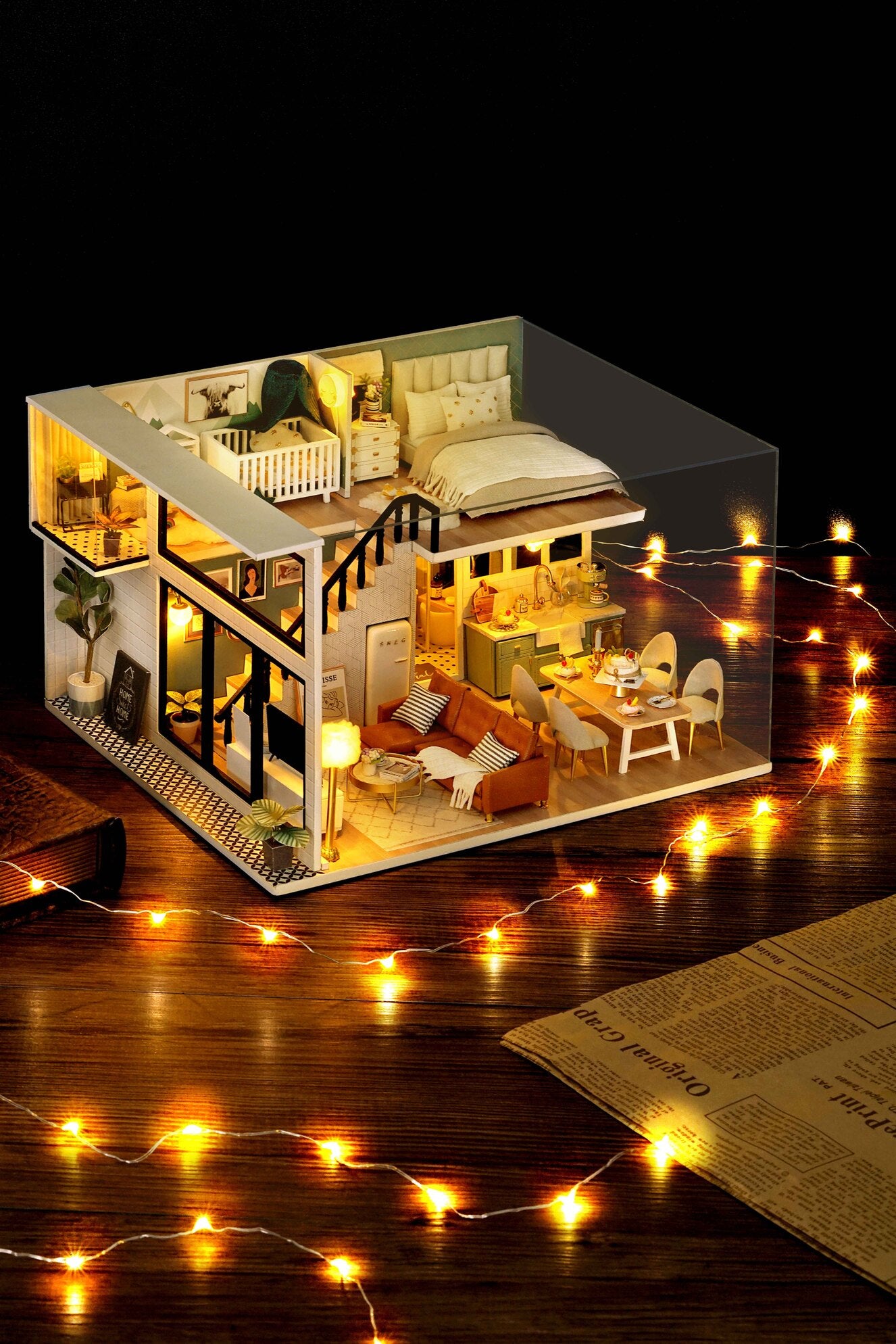 DIY: Moody Night Miniature Dollhouse Kit