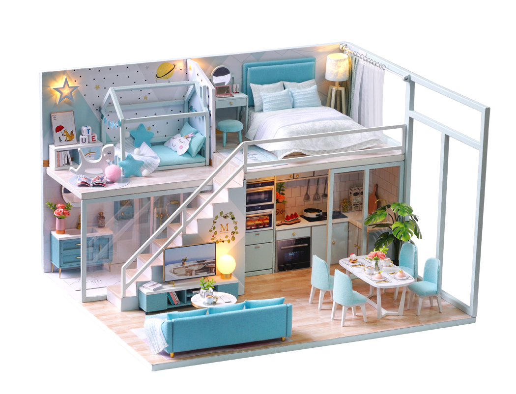 DIY: Blue Moon Miniature Dollhouse Kit