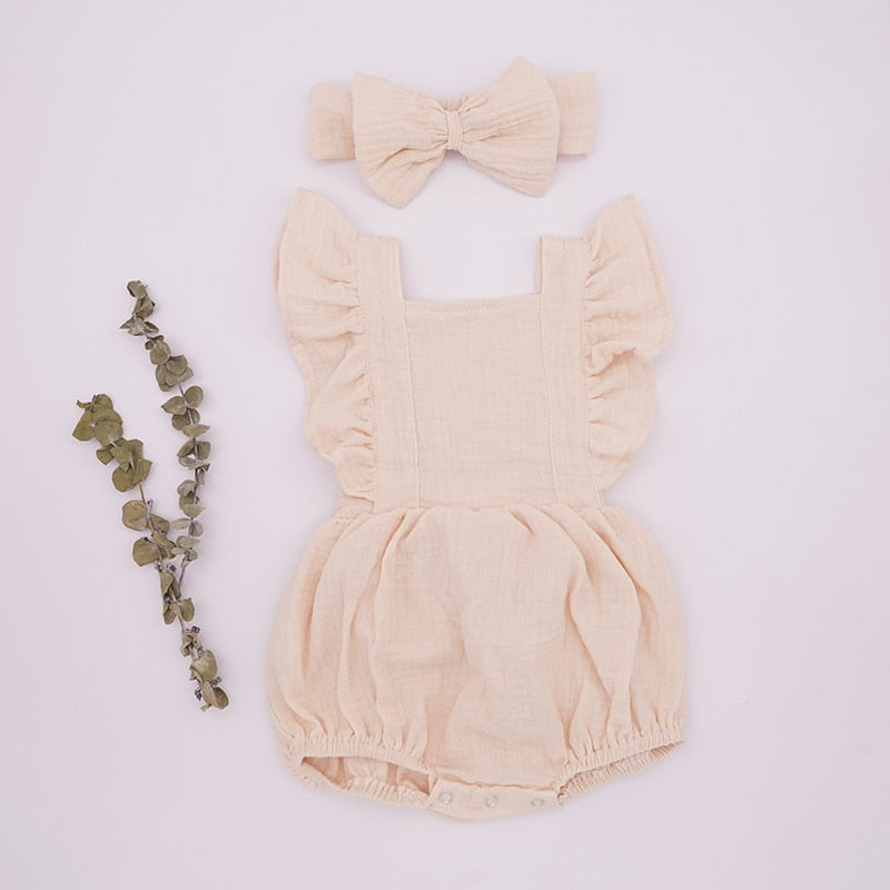 Organic Cotton Romper & Headband