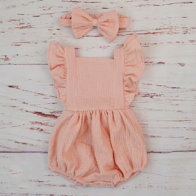 Organic Cotton Romper & Headband