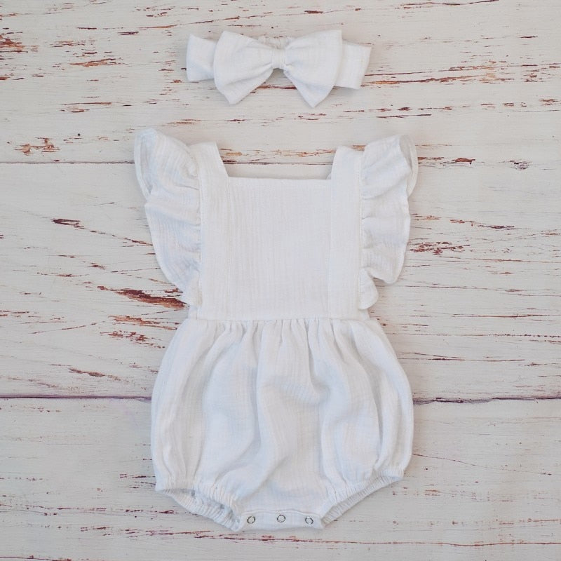 Organic Cotton Romper & Headband