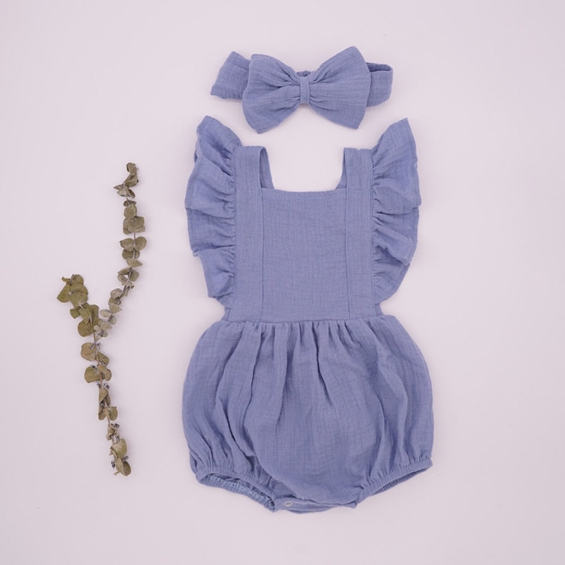 Organic Cotton Romper & Headband