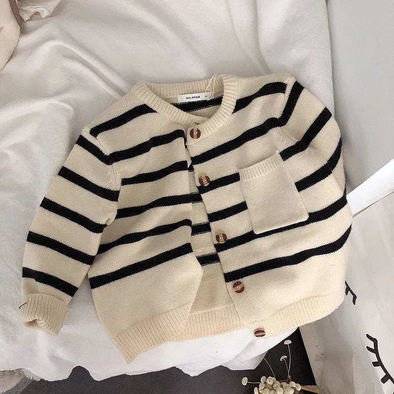 Toddler Knit Striped Cardigan