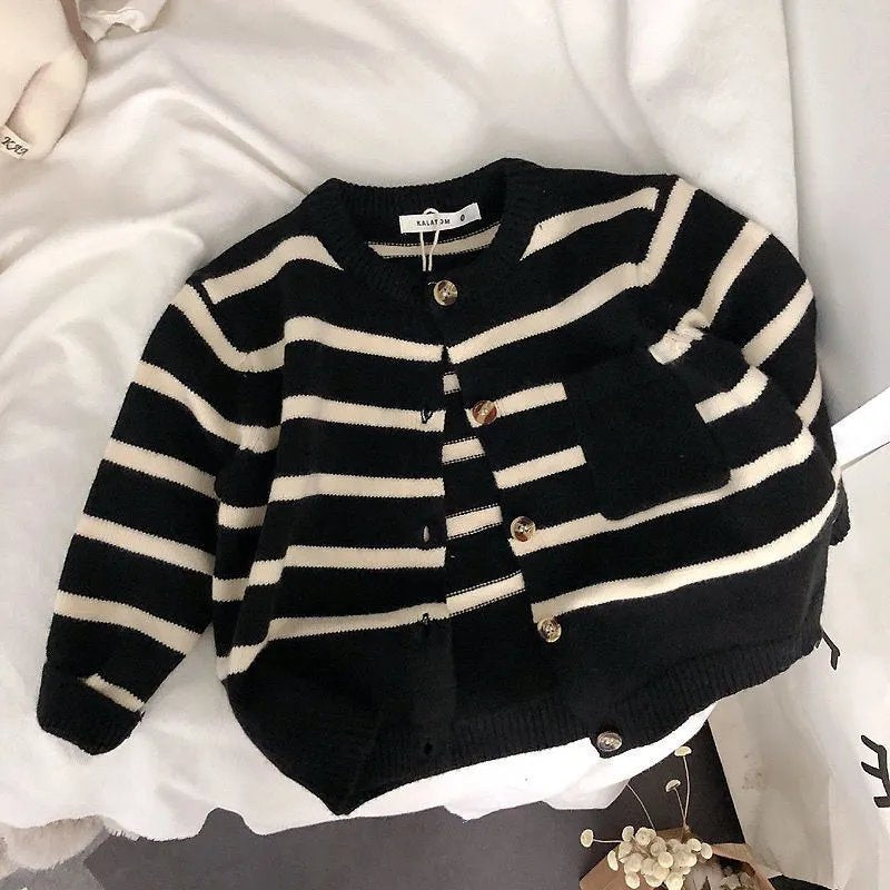 Toddler Knit Striped Cardigan