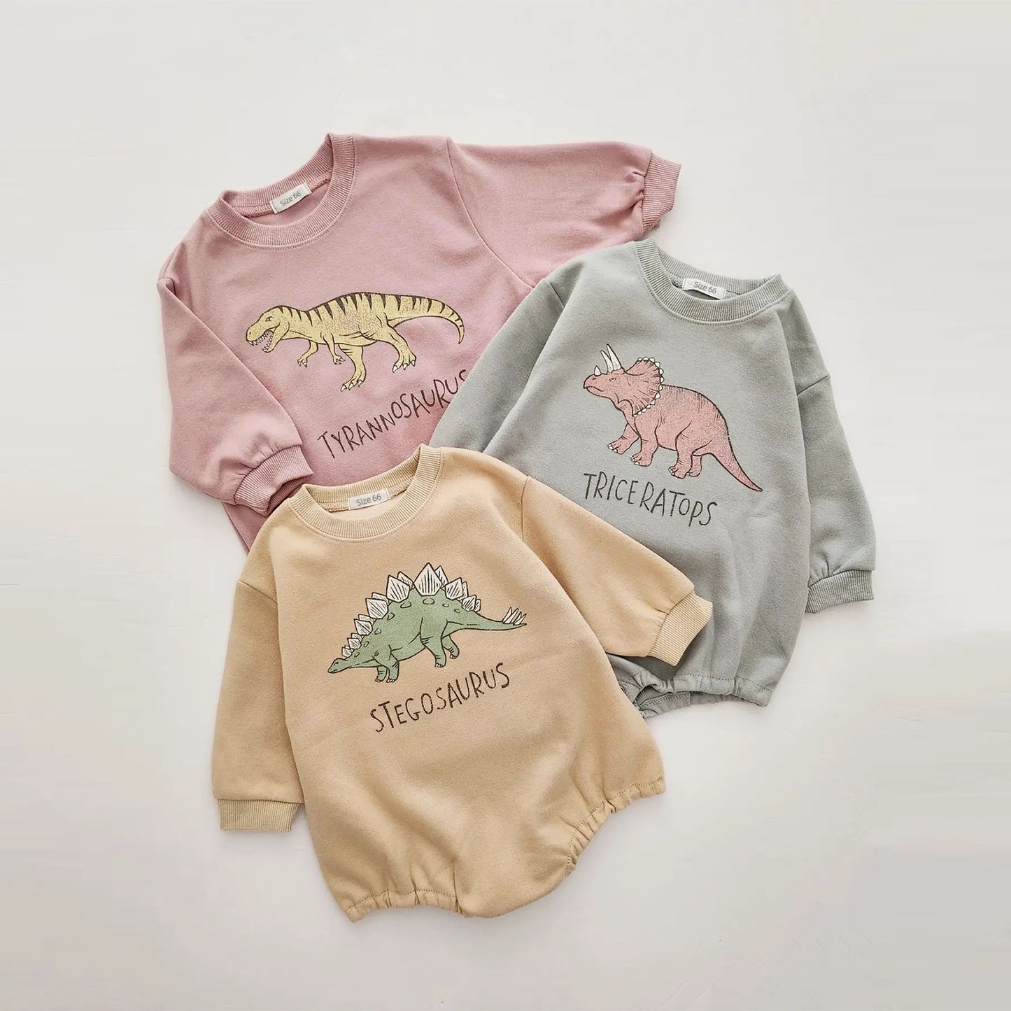 Cotton Dinosaur Print Bodysuits