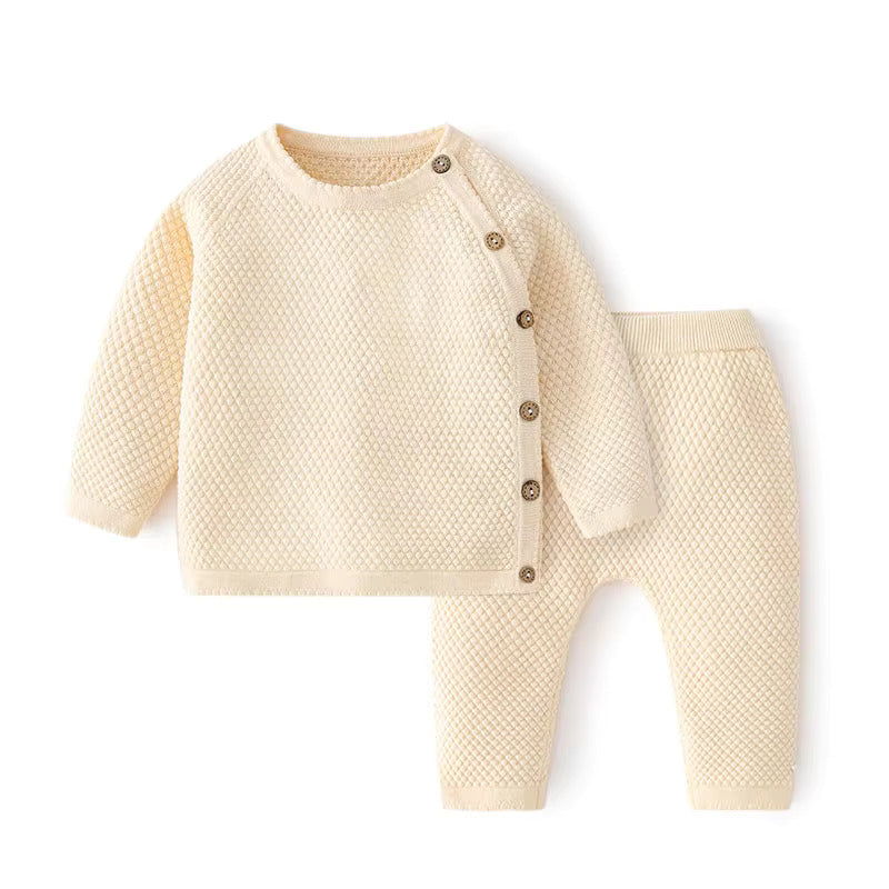 Knit Buttoned Baby Set