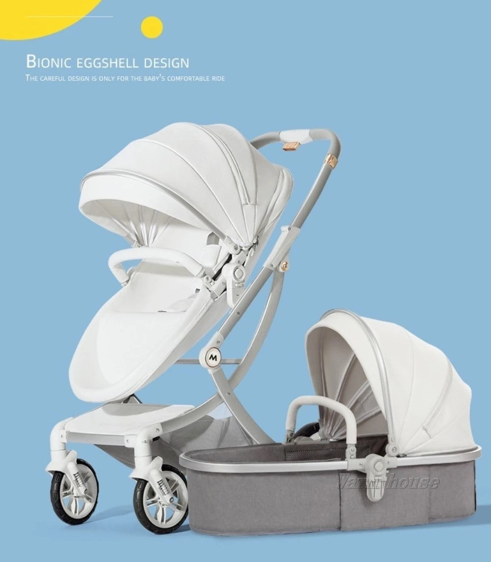 Eggshell 3-in-1 Baby Stroller