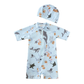 Baby One-Piece Swimsuit with Hat - Car Print