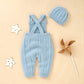 Baby Knitted Overall Set with Hat