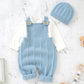 Baby Knitted Overall Set with Hat