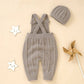 Baby Knitted Overall Set with Hat