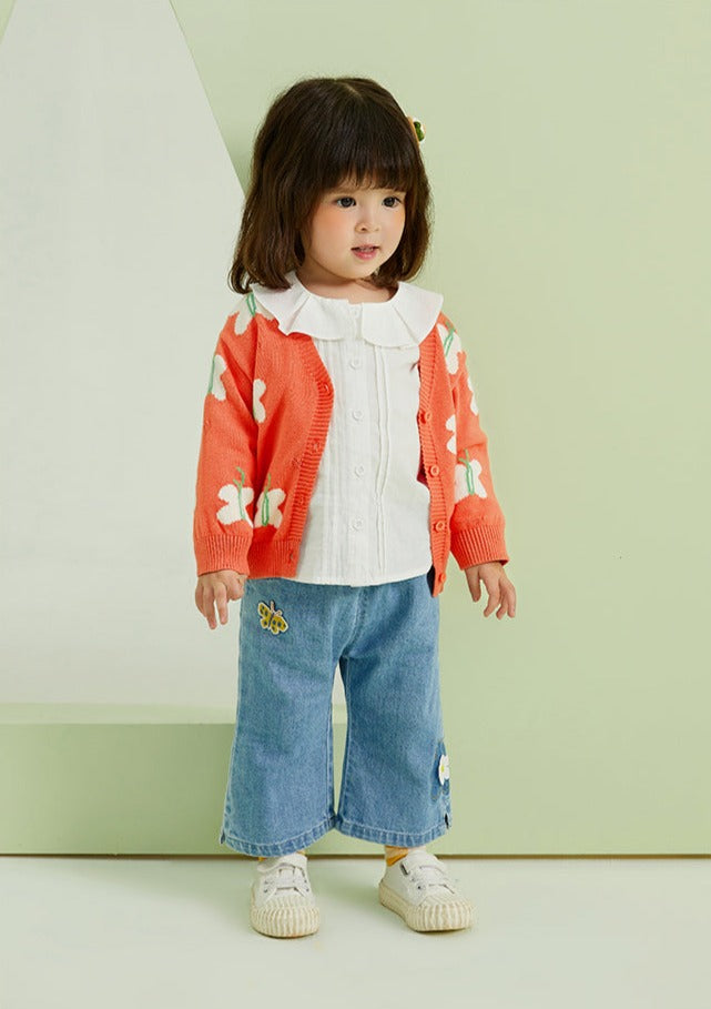 Baby Girl Flower Denim Jeans