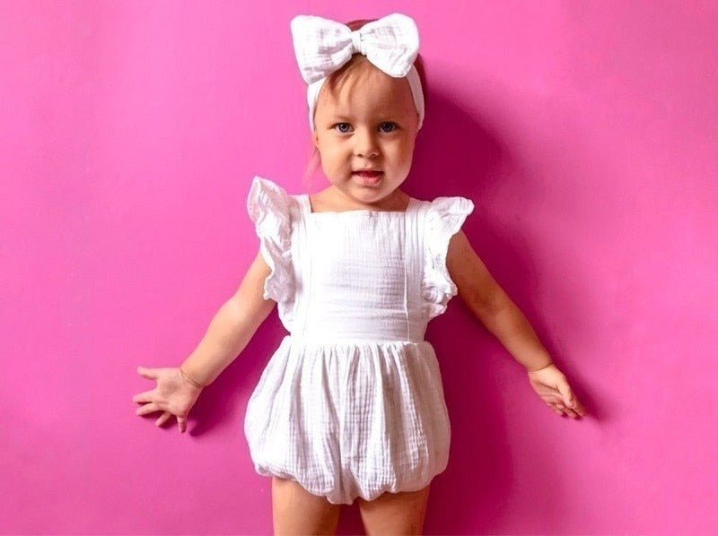 Organic Cotton Romper & Headband