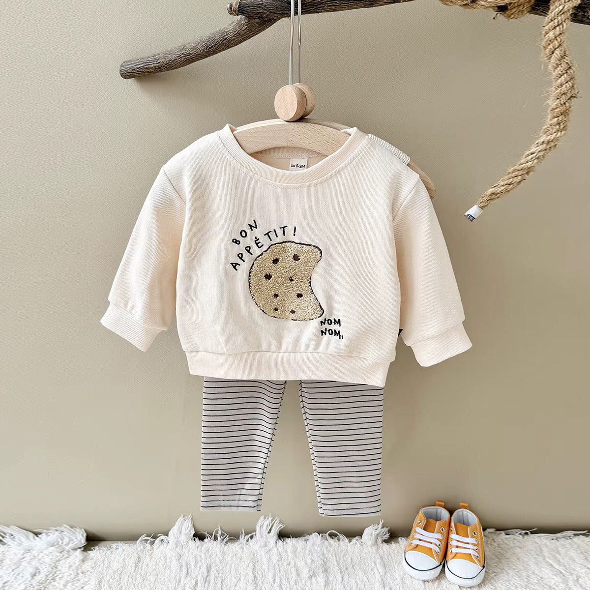 Cookie Embroidery Toddler Tracksuit