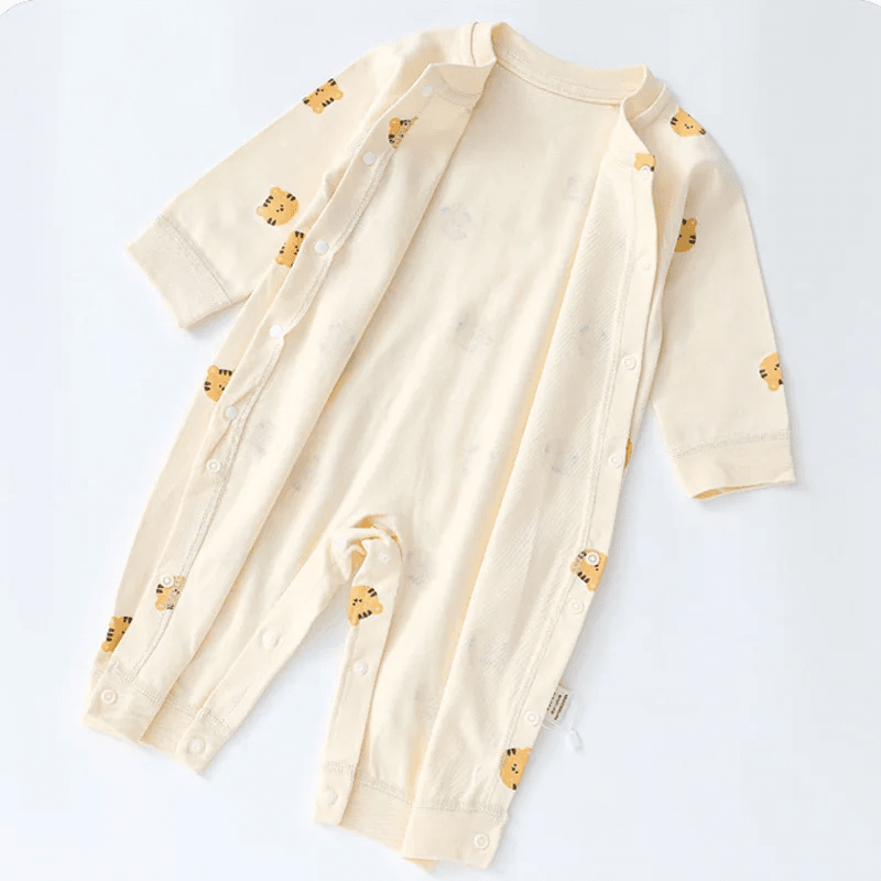 Muslin Newborn Jumpsuit - Bear Design