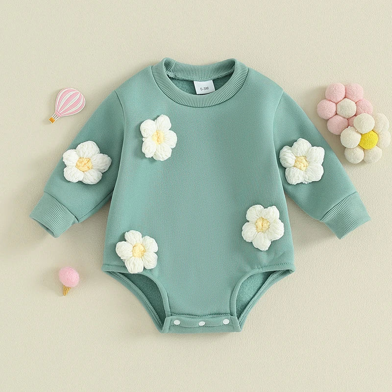 Daisy Sweatshirt Romper