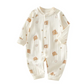 Muslin Newborn Jumpsuit - Bear Design