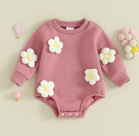 Daisy Sweatshirt Romper