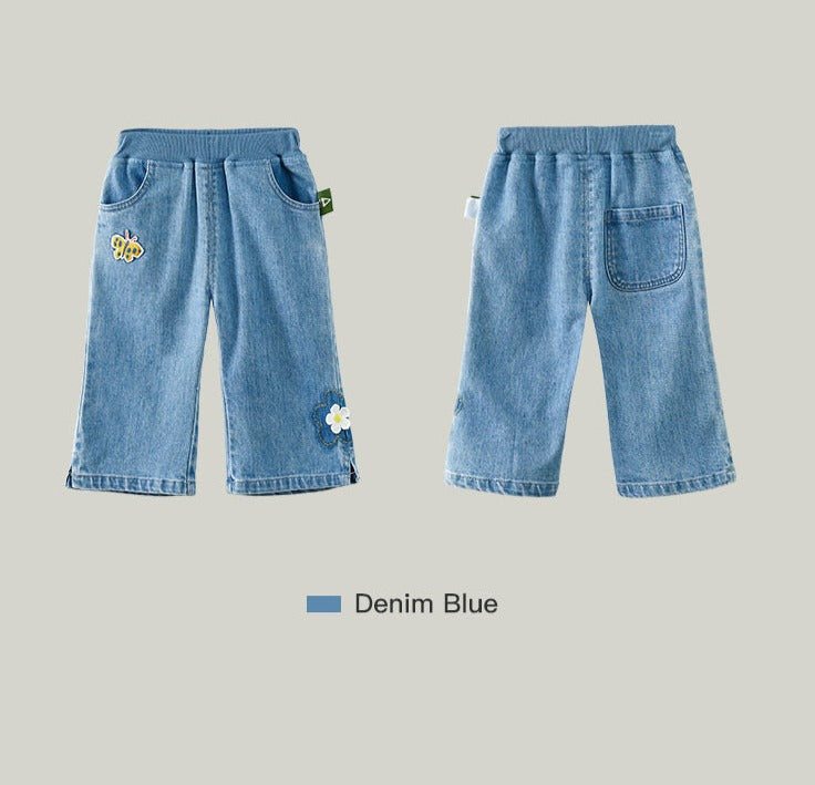 Baby Girl Flower Denim Jeans