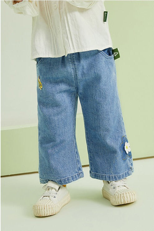 Baby Girl Flower Denim Jeans