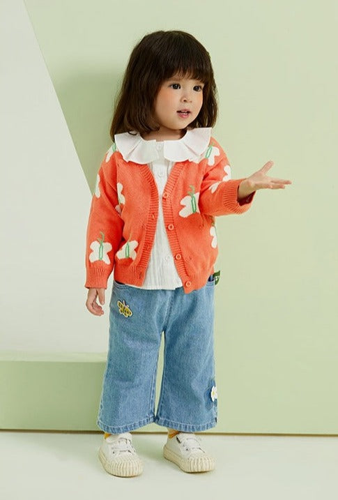 Baby Girl Flower Denim Jeans