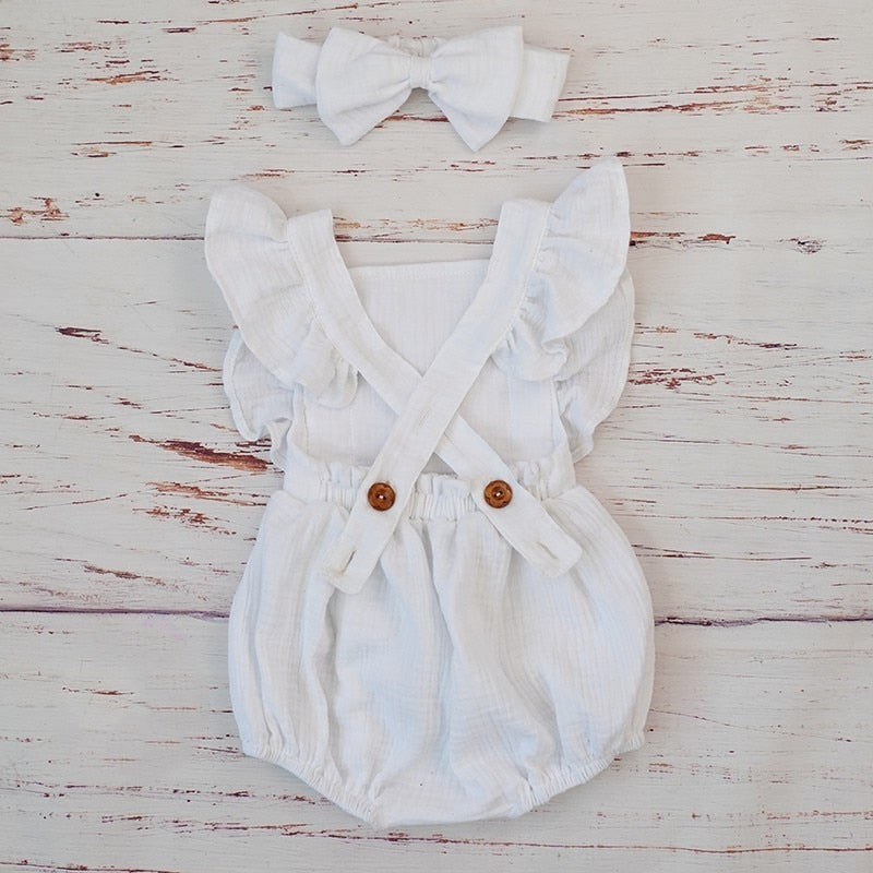 Organic Cotton Romper & Headband