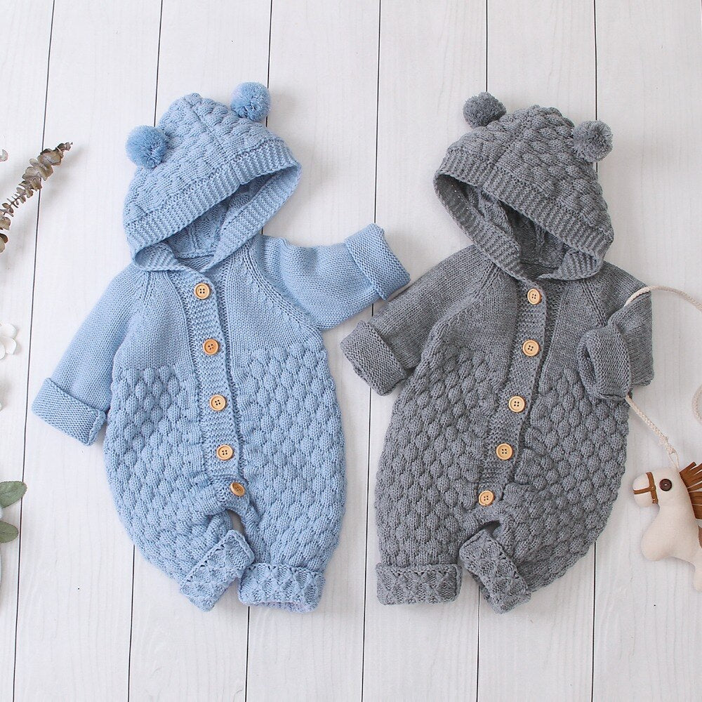 Newborn Knit Jumpsuit (0-3Y)