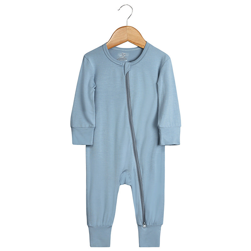 Bamboo Zip-Up Baby Jumpsuit Romper (0-24 Months)