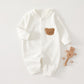 Muslin Newborn Jumpsuit - Bear Stitch