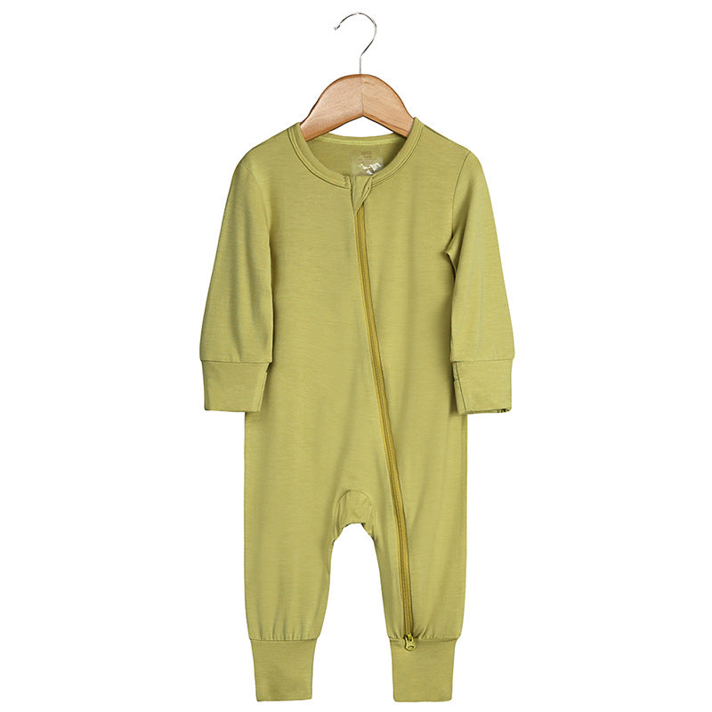 Bamboo Zip-Up Baby Jumpsuit Romper (0-24 Months)