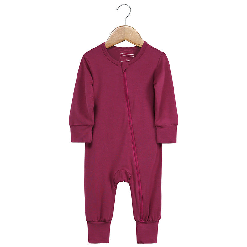 Bamboo Zip-Up Baby Jumpsuit Romper (0-24 Months)