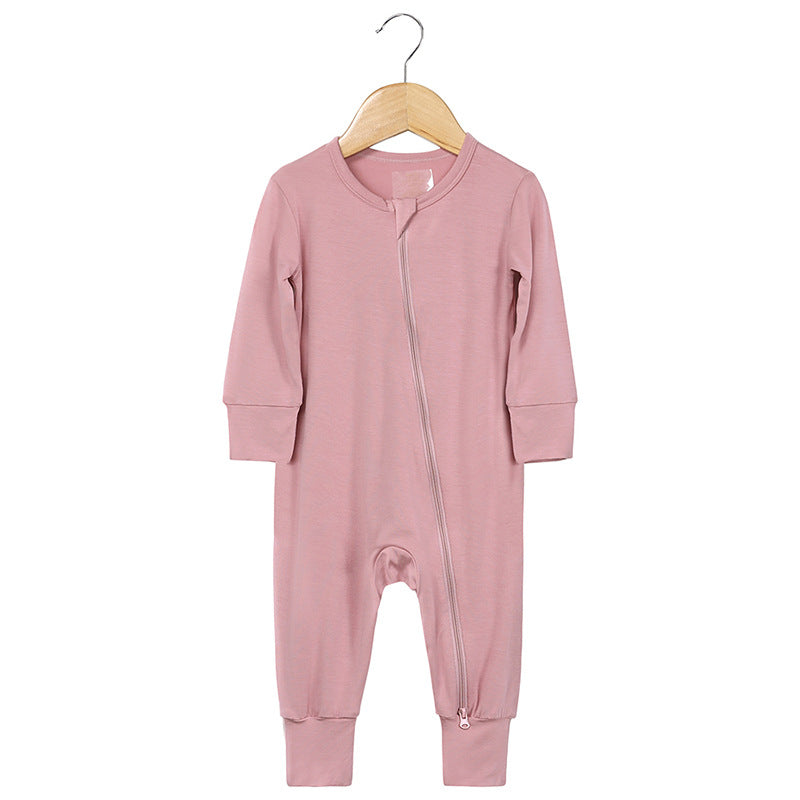 Bamboo Zip-Up Baby Jumpsuit Romper (0-24 Months)