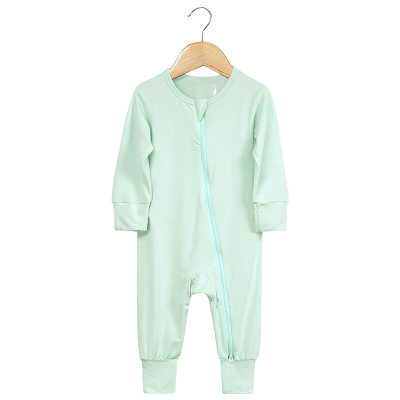 Bamboo Zip-Up Baby Jumpsuit Romper (0-24 Months)