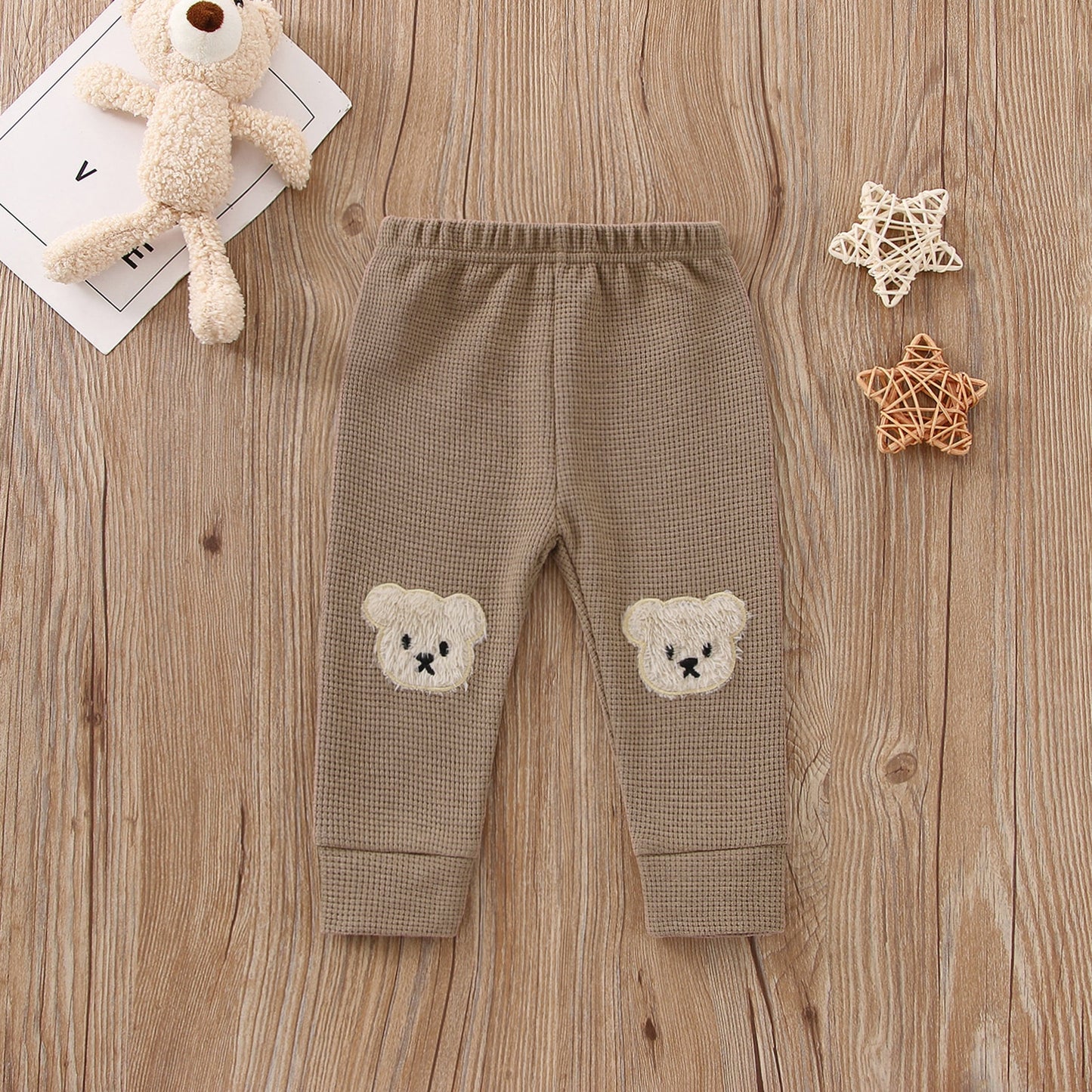 Bear Elastic Waist Trousers