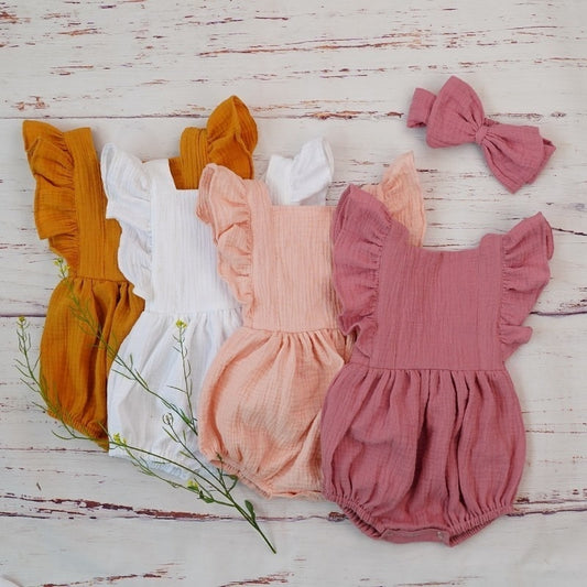 Organic Cotton Romper & Headband