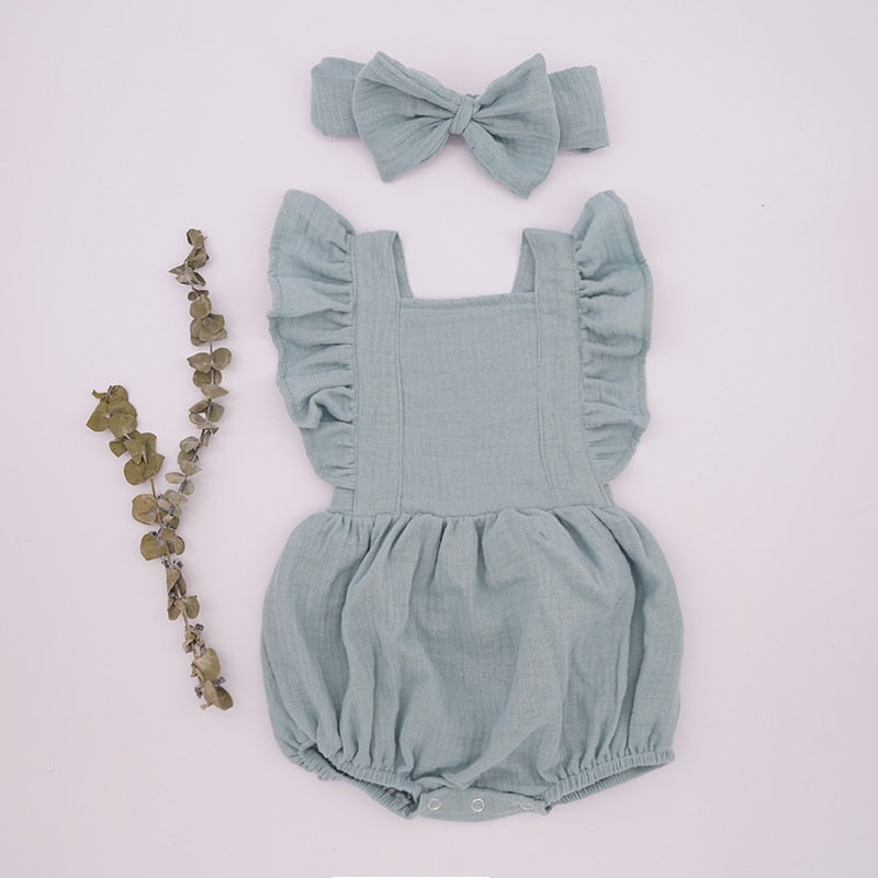 Organic Cotton Romper & Headband