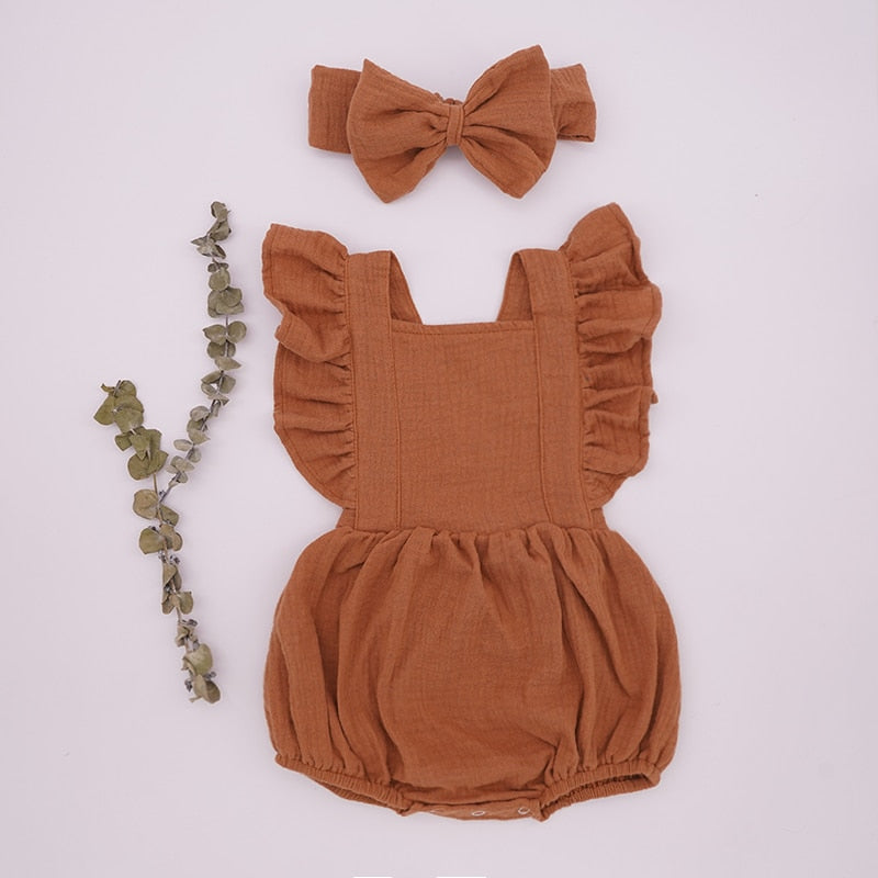 Organic Cotton Romper & Headband