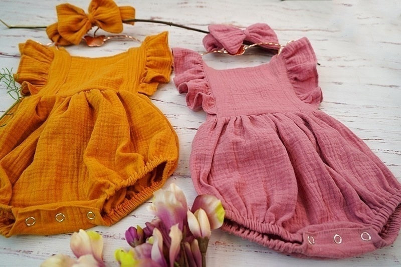 Organic Cotton Romper & Headband