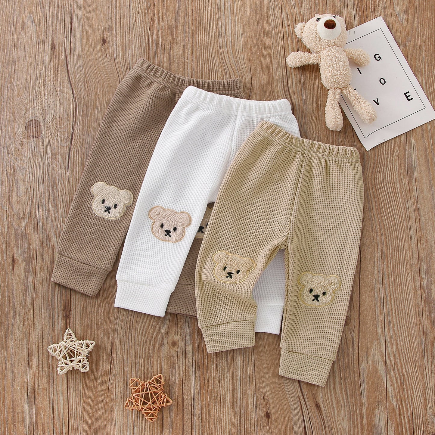 Bear Elastic Waist Trousers