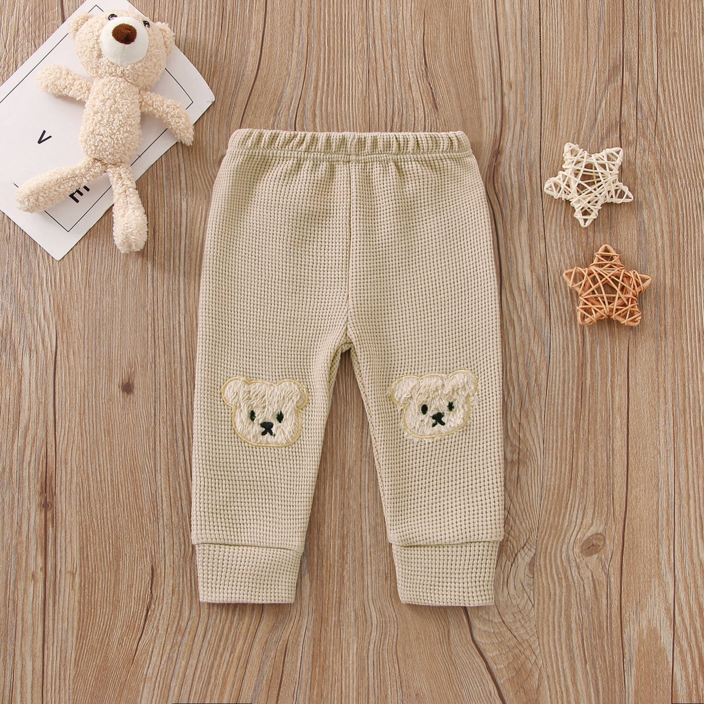 Bear Elastic Waist Trousers